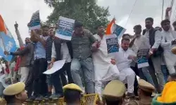 पुलिस भर्ती परीक्षा कराने को NSUI का हंगामा-विधानसभा का घेराव..