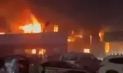 मार्केट में भीषण आग लगने से दर्जनों लोग घायल- मची अफरा तफरी