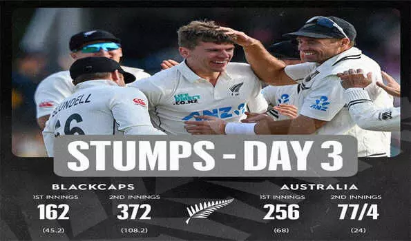 दूसरे टेस्ट में न्यूजीलैंड जीत से छह विकेट दूर