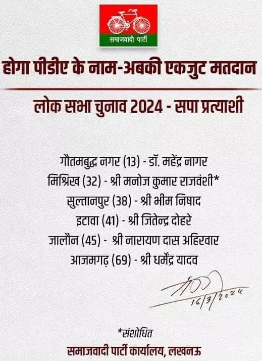 आजमगढ़ से धर्मेंद्र, इटावा से जितेंद्र, गौतमबुद्धनगर से महेंद्र चलाएंगे साइकिल