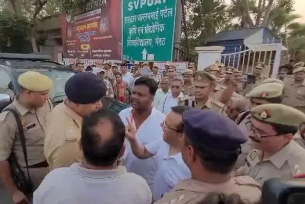 BJP नेता ने दिखाई सत्ता की हनक- एसपी को धमकाया बीच सड़क