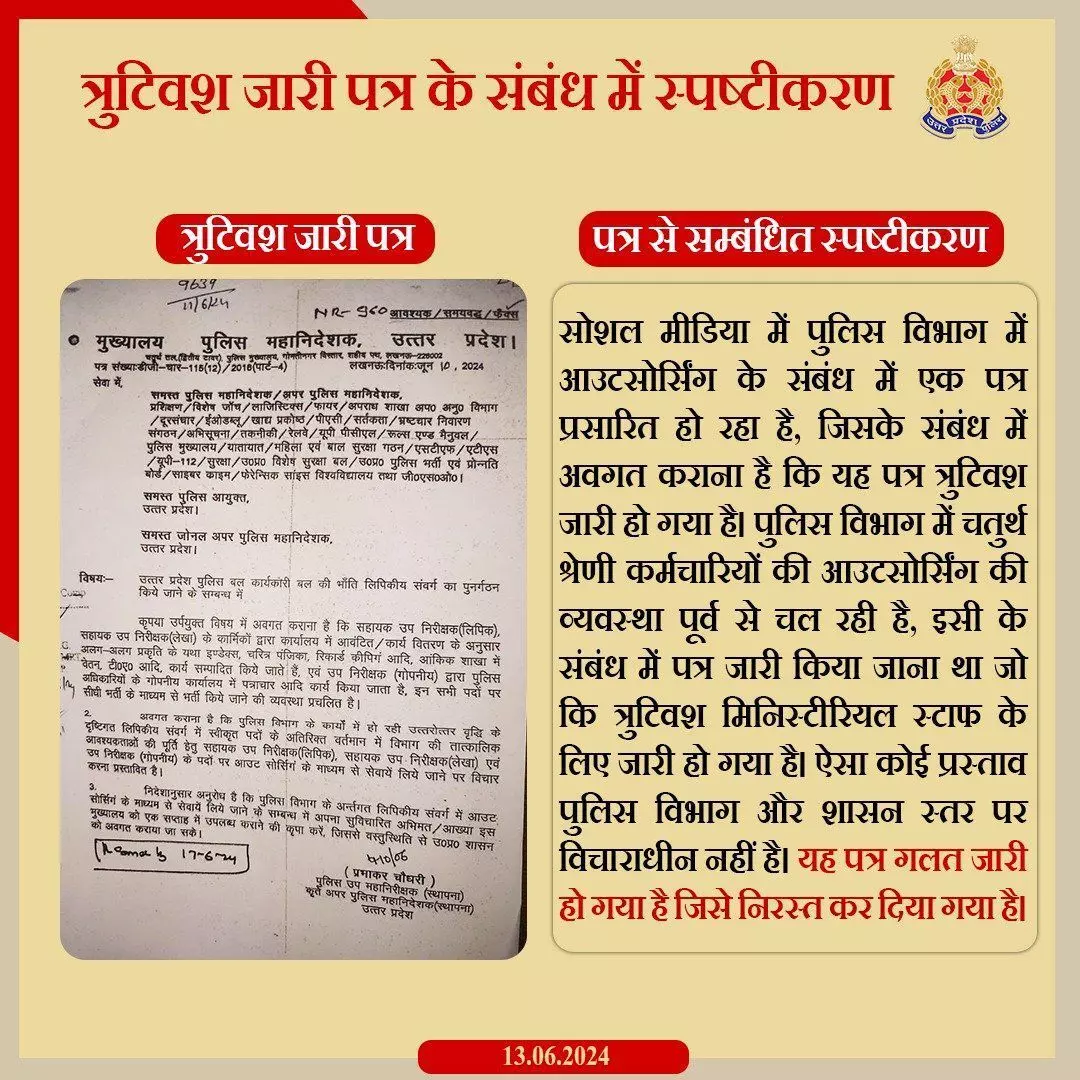 पुलिस में आउटसोर्सिंग भर्ती को लेकर मचा बवाल तो निरस्त किया....
