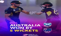 ऑस्ट्रेलिया ने स्कॉटलैंड को पांच विकेट से हराया- इंग्लैंड पहुंचा..... ऑस्ट्रेलिया ने स्कॉटलैंड को पांच विकेट से हराया- इंग्लैंड पहुंचा.....