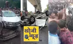 कार की साइड लगने पर कांवड़ियों ने किया हंगामा - गाड़ी कर दी चकनाचूर