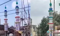 रातों रात मस्जिद की मीनारें बनाने पर बवाल- प्रशासन ने अवैध निर्माण... रातों रात मस्जिद की मीनारें बनाने पर बवाल- प्रशासन ने अवैध निर्माण...