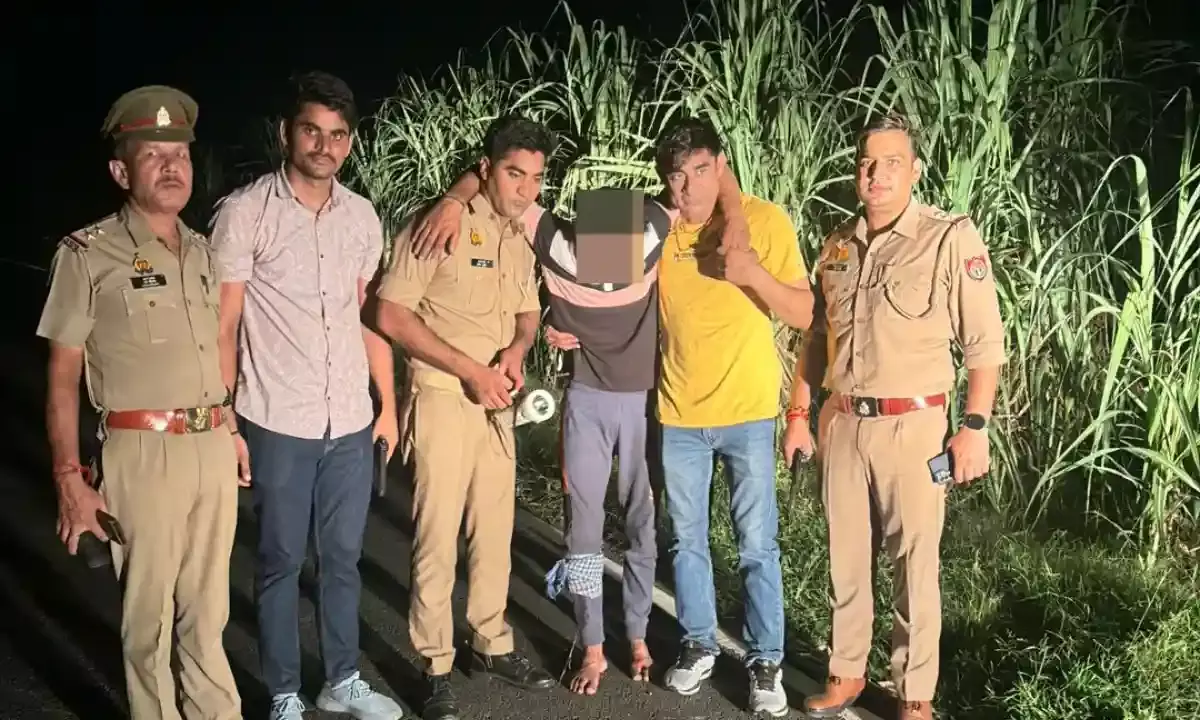 एनकाउंटर में एक घायल समेत चार बदमाश गिरफ्तार- हाईवे पर खड़े..