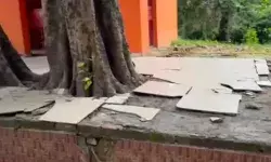 असामाजिक तत्वों का देवी मंदिर पर अटैक- टाईलों पर बजाया हथौड़ा- ताले...