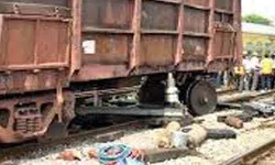 मालगाड़ी की दो वेगन हुई बेपटरी- मची अफरा तफरी मालगाड़ी की दो वेगन हुई बेपटरी- मची अफरा तफरी