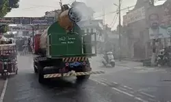 दीपावली ने जहरीली की हवा- शहर में कराना पड़ा पानी का छिड़काव