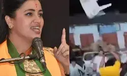 भाजपा की पूर्व सांसद की चुनावी सभा में बवाल- फेंकी गई कुर्सियां