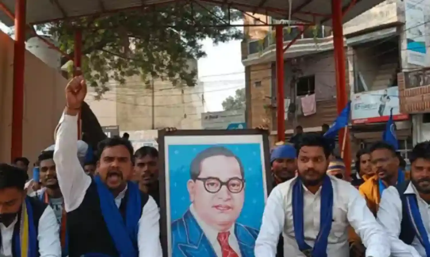 गृहमंत्री पर भड़की भीम आर्मी का प्रदर्शन- बोले जिलाध्यक्ष अंबेडकर हमारे भगवान