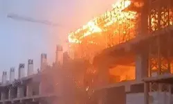 बुलेट ट्रेन के निर्माणाधीन स्टेशन में लगी आग- वेल्डिंग के दौरान हादसा