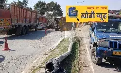 हाईवे पर रोड़ी से भरा ट्रक पलटा- लग गया लंबा जाम- गनीमत.... हाईवे पर रोड़ी से भरा ट्रक पलटा- लग गया लंबा जाम- गनीमत....