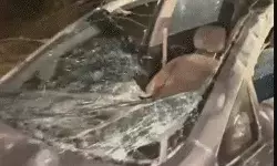 हाईवे पर हादसा- ऊंट की टक्कर से कार के उड़े परखच्चे- गल्ला कारोबारी... हाईवे पर हादसा- ऊंट की टक्कर से कार के उड़े परखच्चे- गल्ला कारोबारी...