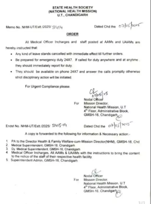 स्वास्थ्य विभाग के अफसरों कर्मियों की छुट्टियां तत्काल प्रभाव से रदद स्वास्थ्य विभाग के अफसरों कर्मियों की छुट्टियां तत्काल प्रभाव से रदद