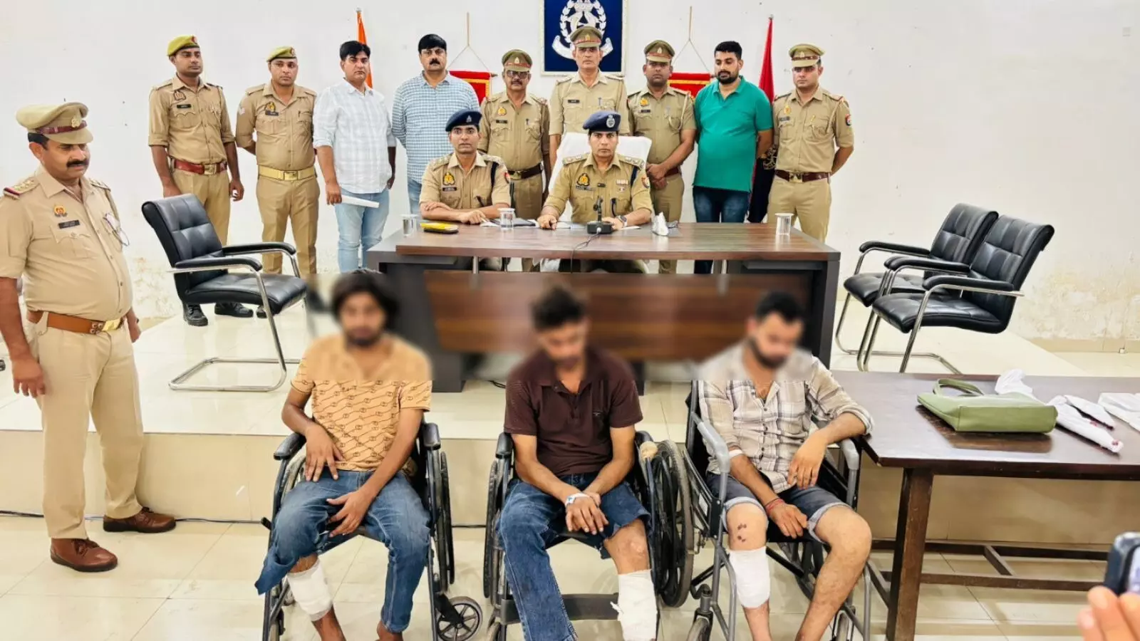 मुठभेड़ में तीन बदमाशों का हाफ एनकाउंटर- कई जिलों में की थी लूट मुठभेड़ में तीन बदमाशों का हाफ एनकाउंटर- कई जिलों में की थी लूट