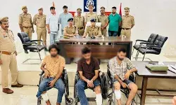 मुठभेड़ में तीन बदमाशों का हाफ एनकाउंटर- कई जिलों में की थी लूट