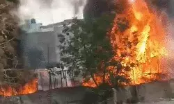 राजधानी में फिर लगी भयंकर आग- जली झोपड़ियां-फटे सिलेंडर