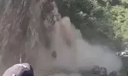 धमाके के साथ भरभराकर गिरा पूरा पहाड़- लैंडस्लाइड से पहले ही...