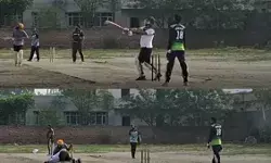 गेंद को हिट कर छक्का मारते ही क्रीज पर ऐसे चली गई बल्लेबाज की जान गेंद को हिट कर छक्का मारते ही क्रीज पर ऐसे चली गई बल्लेबाज की जान