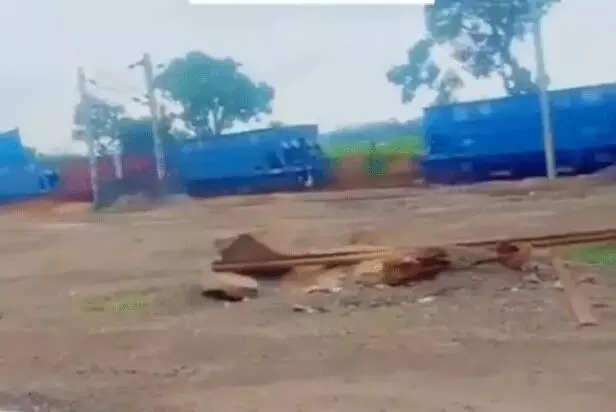 फिर हुआ रेल हादसा- पटरी से उतरी मालगाड़ी- रेलवे ट्रैक हुआ बंद
