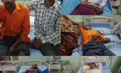 मजदूरों को ले जा रहे टेंपो की कार से टक्कर- मौके पर मची चीख पुकार मजदूरों को ले जा रहे टेंपो की कार से टक्कर- मौके पर मची चीख पुकार