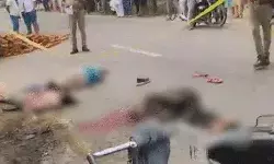 काल बनकर दौड़ रही ट्रैक्टर ट्रॉली की टक्कर से तीन युवकों की मौत काल बनकर दौड़ रही ट्रैक्टर ट्रॉली की टक्कर से तीन युवकों की मौत