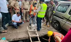 खुले नाले में गिरा आदमी पानी में बहा-हंगामे के बाद रेस्क्यू ऑपरेशन शुरू