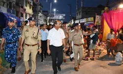 DM और SSP ने सुरक्षा व्यवस्था को चाक चौबंद रखने हेतु किया फ्लेग मार्च