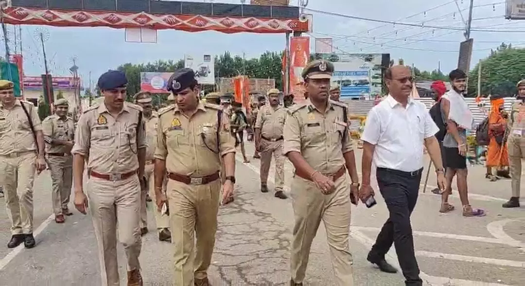 अफसरों ने ड्यूटी प्वाइंट चेक कर कांवड मार्ग का लिया जायजा