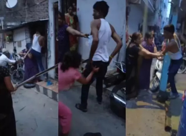 दरोगा पर लाठी चार्ज- महिलाओं ने जमकर पीटा- नंगा करने की कोशिश दरोगा पर लाठी चार्ज- महिलाओं ने जमकर पीटा- नंगा करने की कोशिश