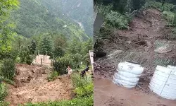 भूस्खलन से भारी तबाही- मकानों व सेब के बगीचों को नुकसान- सडके बाधित