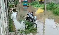 अब पांवधोई नदी में आया उफान- सडक मकानों में घुसा पानी अब पांवधोई नदी में आया उफान- सडक मकानों में घुसा पानी