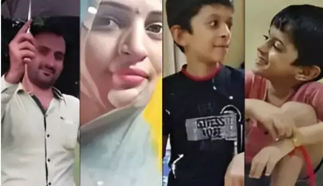 बिल्डिंग में आग- 5 लोगों की मौत- कारोबारी की पत्नी व दो बेटे जिंदा जले