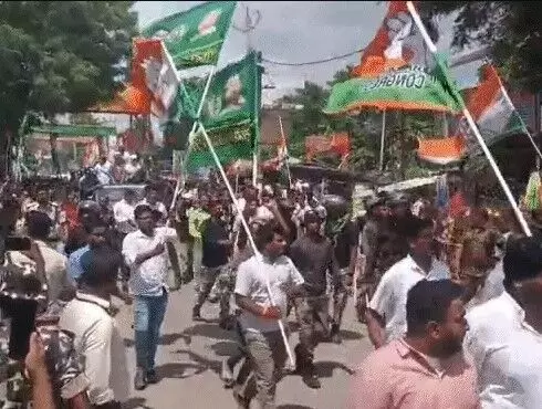 वोटर अधिकार यात्रा का विरोध कर रहे BJP नेताओं को राहुल की फ्लाइंग किस