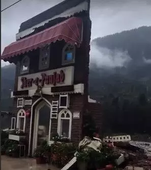 ब्यास नदी में चार दुकानों के साथ रेस्टोरेंट भी बहा-केवल दीवार बची