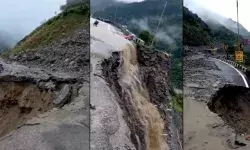 कैंची मोड़ के पास टूटा राजमार्ग- चंडीगढ़ मनाली नेशनल हाईवे फिर बंद कैंची मोड़ के पास टूटा राजमार्ग- चंडीगढ़ मनाली नेशनल हाईवे फिर बंद