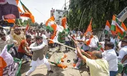 PM मोदी को गाली मामले में बवाल-भाजपाई एवं कांग्रेसियों में चले लठ-पथराव