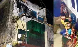 खाना खाते वक्त हुआ जोर का धमाका और पुलिस लाइन में गिर गई मकान की छत