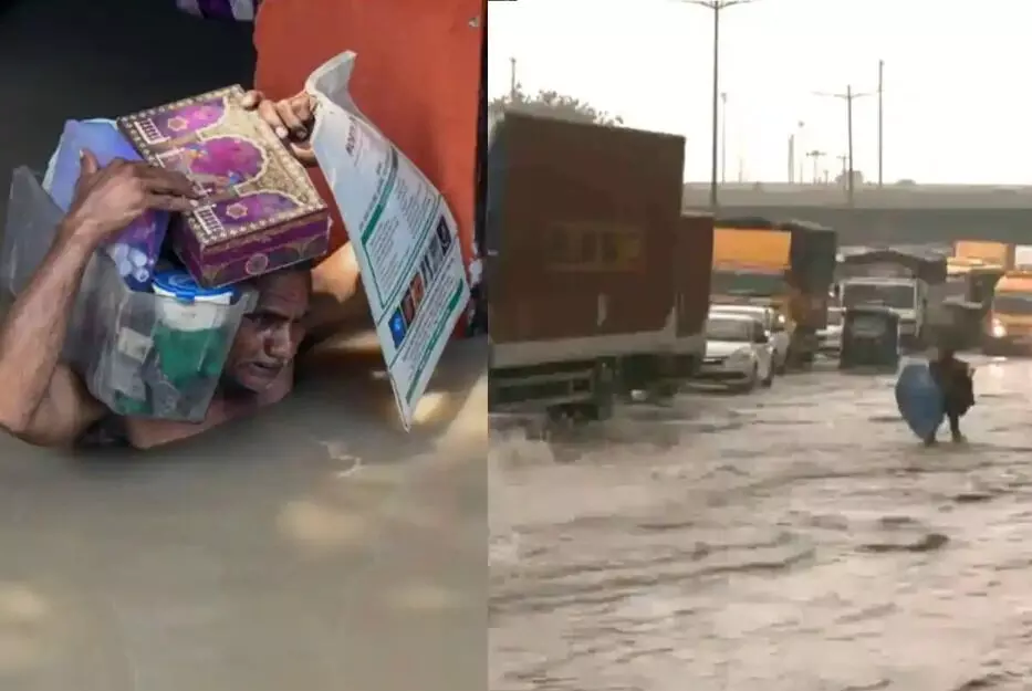 राजधानी में सीने तक पानी- आईटीओ, कश्मीरी गेट एवं सचिवालय आदि.. राजधानी में सीने तक पानी- आईटीओ, कश्मीरी गेट एवं सचिवालय आदि..