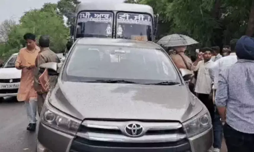 MLA की गाड़ी को रोडवेज ने पीछे से ठोंका- बाढ़ग्रस्त इलाकों का दौरा...