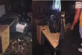 डाटा सेंटर में लगी आग, 40 कंप्यूटर और 10 एसी पूरी तरह जलके हुए खाक