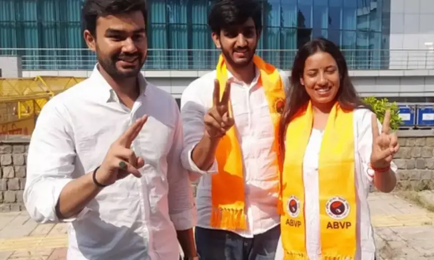 डूसू चुनाव में लहराया भगवा-ABVP ने किया 3 पदों पर कब्जा