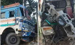 कंटेनर के साथ आमने सामने की टक्कर- मैजिक चालक की मौके पर मौत कंटेनर के साथ आमने सामने की टक्कर- मैजिक चालक की मौके पर मौत