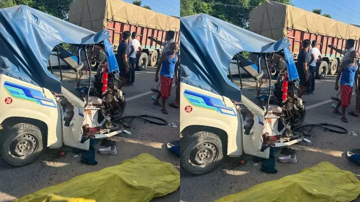 ट्रक और ऑटो की हुई जबरदस्त टक्कर- चार लोगों को गंवानी पड़ी जिंदगी