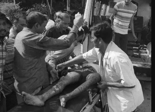 राम की नगरी में भीषण विस्फोट- युवक की मौत-दो मकान जमींदोज