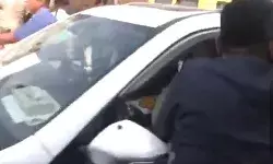 विधानसभा चुनाव- डिप्टी सीएम का काफिला रोका- फेंकी चप्पल- लगाये..