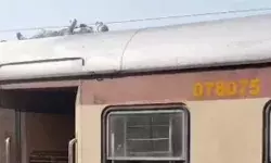 ट्रेन की छत पर चढ़ा व्यक्ति हाई टेंशन तारों की चपेट में आकर जिंदा जला