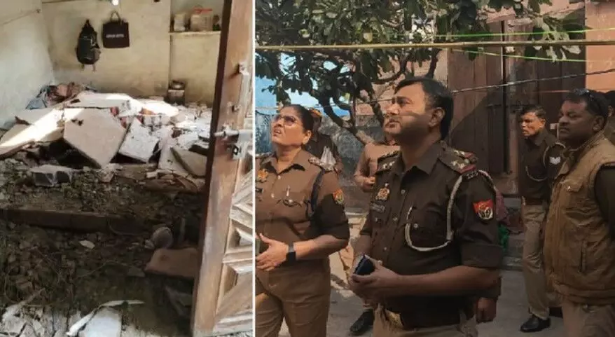 घर में जोरदार विस्फोट- दीवार और लेटर ढहे-फॉरेंसिक टीम मौके पर घर में जोरदार विस्फोट- दीवार और लेटर ढहे-फॉरेंसिक टीम मौके पर