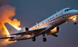 बड़ा हादसा लैंडिंग के दौरान बिजनेस जेट क्रैश लगी आग कई लोगों की मौत